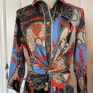 Gretchen Scott Patterned Knee Length Dress Size M